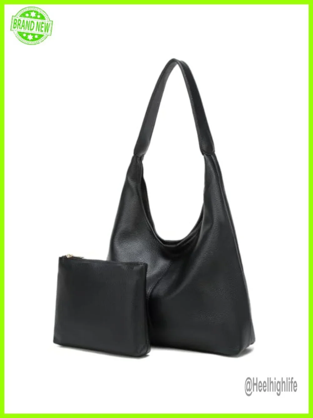 Vegan Leather Slouchy Hobo Shoulder Bag Tote Purse for Work Travel